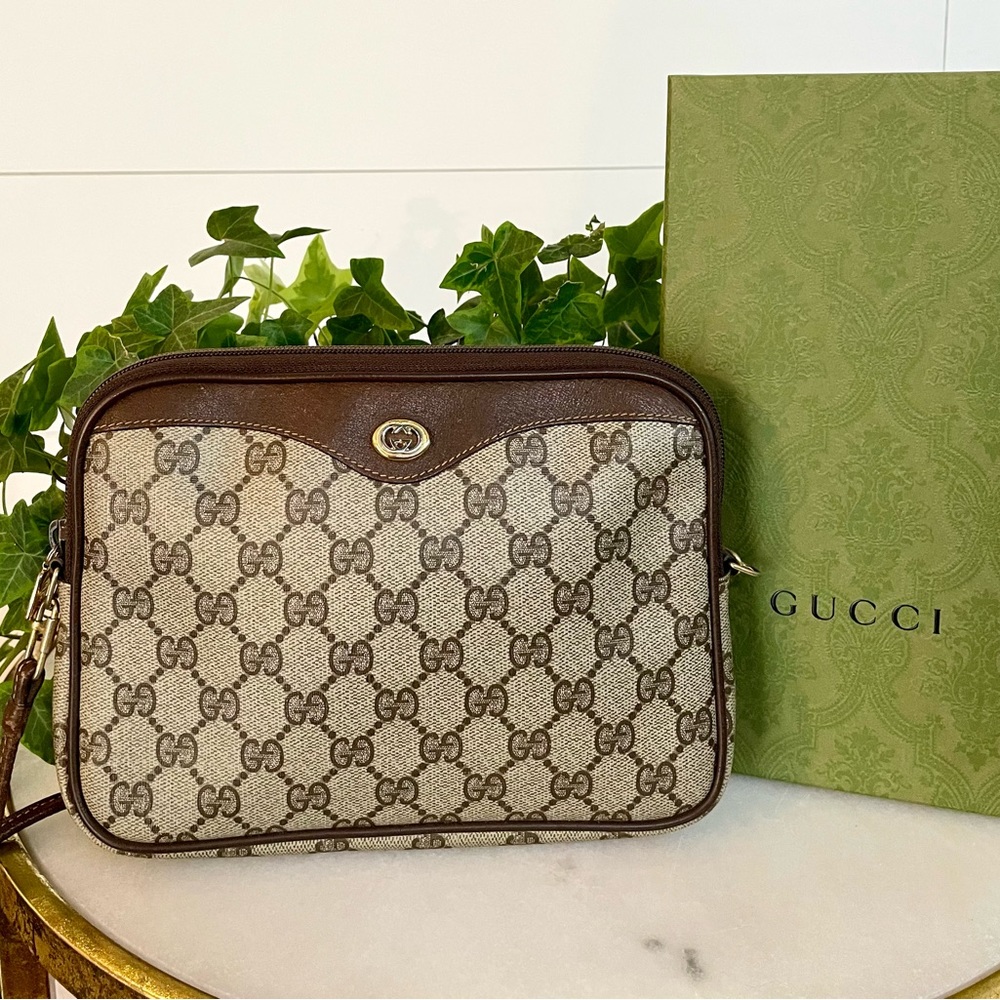 Gucci GG Supreme Monogram Crossbody Bag | Vintage Gucci Crossbody Bag